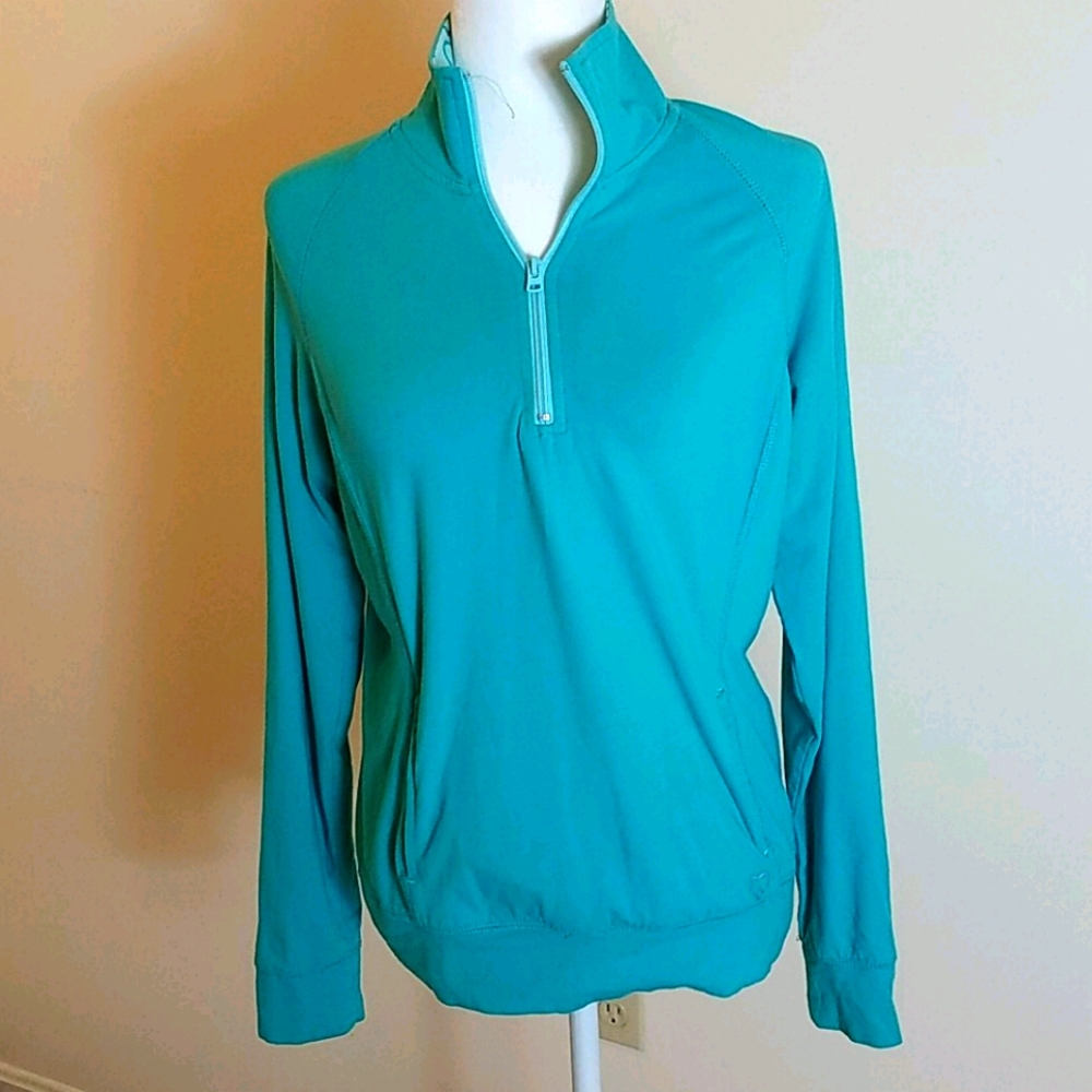 Live, love, dream blue 3/4 zipper pull over